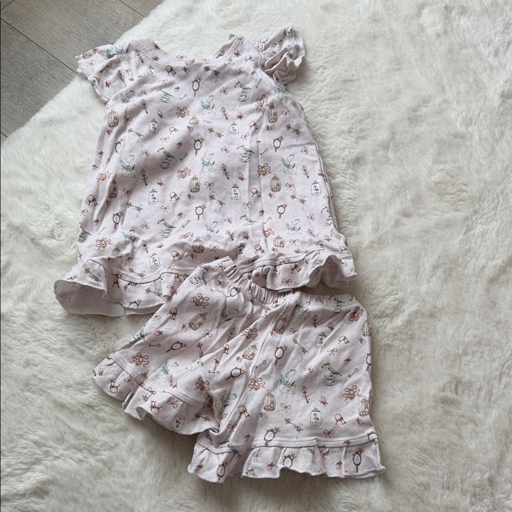 Charming Kids Pajama Set with Ruffles